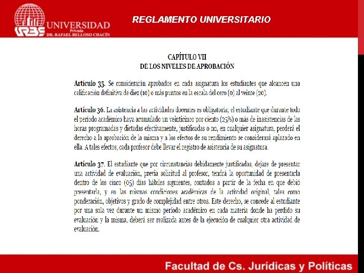 REGLAMENTO UNIVERSITARIO 