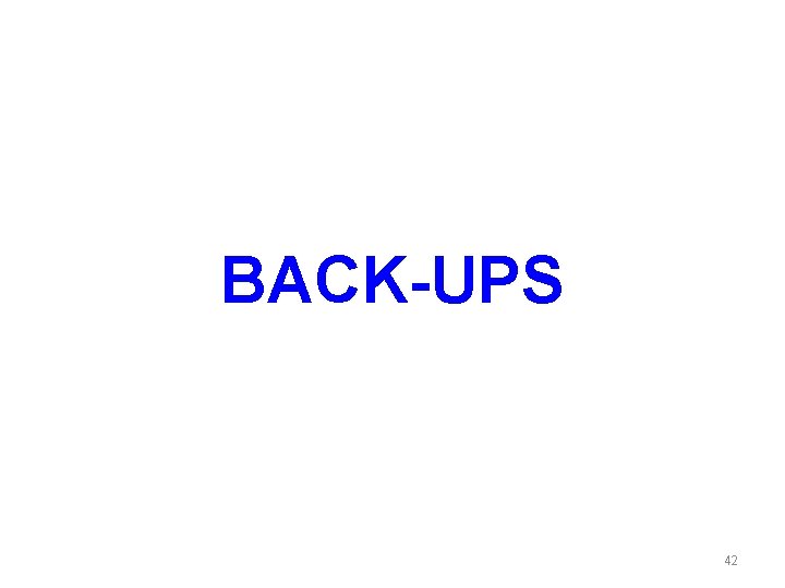 BACK-UPS 42 