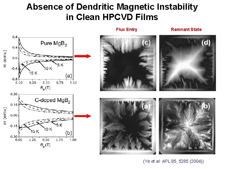 Absence of Dendritic Magnetic Instability in Clean HPCVD Films Flux Entry Remnant State (Ye