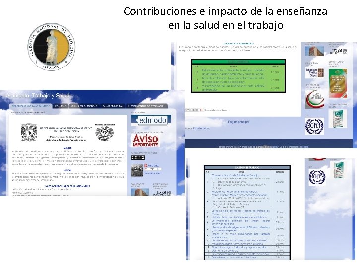 Contribuciones e impacto de la enseñanza en la salud en el trabajo 