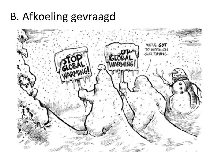 B. Afkoeling gevraagd 