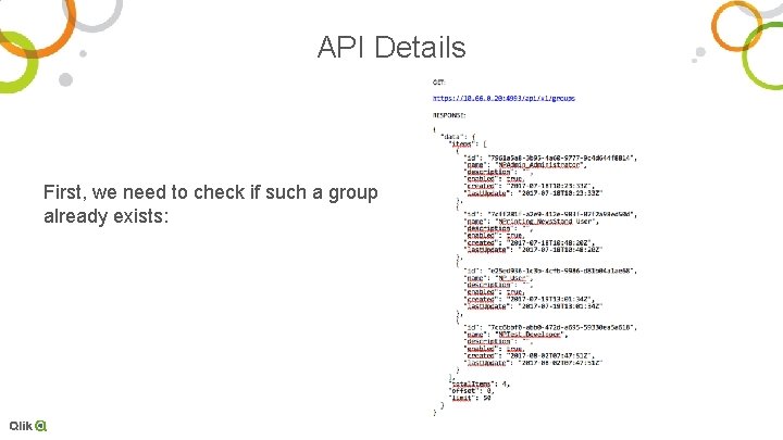 API Details First, we need to check if such a group already exists: 