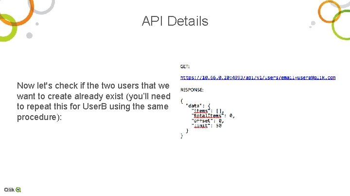 API Details Now let's check if the two users that we want to create