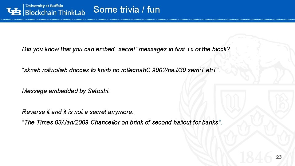 Some trivia / fun Did you know that you can embed “secret” messages in