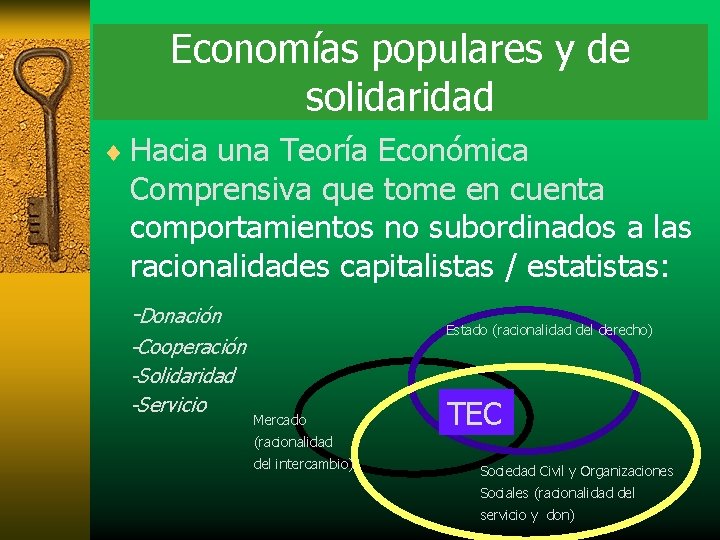 Economías populares y de solidaridad ¨ Hacia una Teoría Económica Comprensiva que tome en