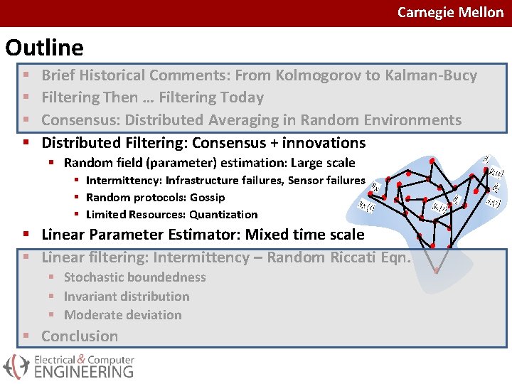 Carnegie Mellon Outline § § Brief Historical Comments: From Kolmogorov to Kalman-Bucy Filtering Then
