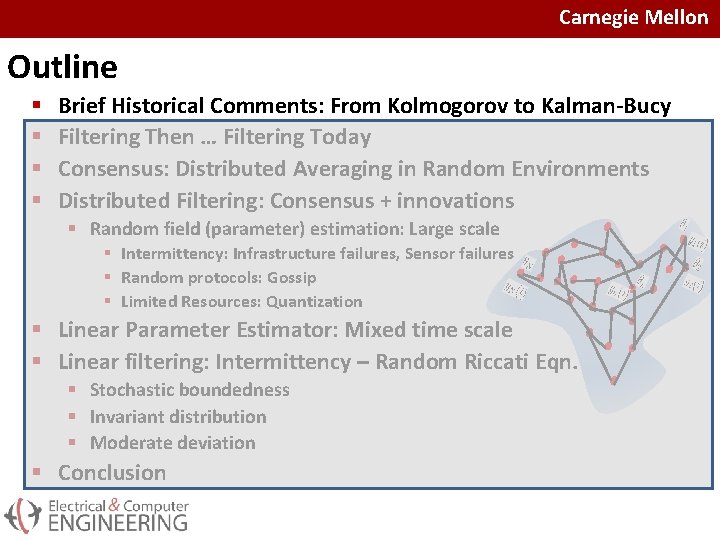 Carnegie Mellon Outline § § Brief Historical Comments: From Kolmogorov to Kalman-Bucy Filtering Then