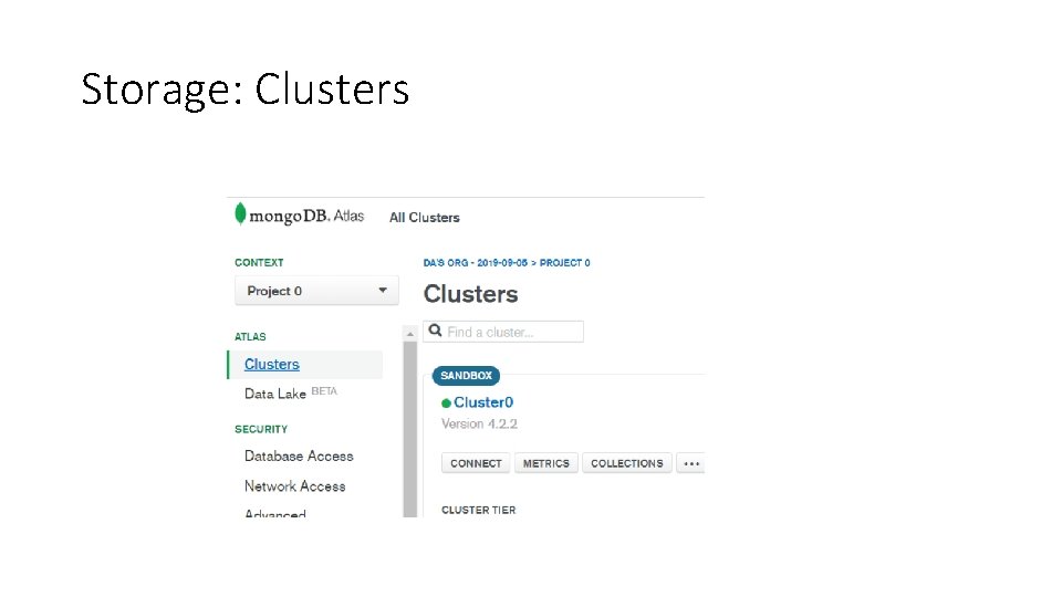 Storage: Clusters 