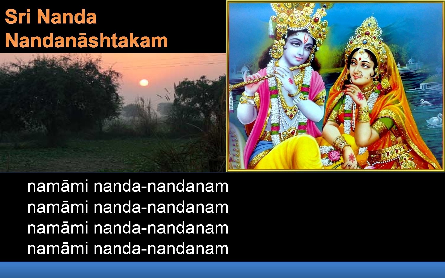 Sri Nandanāshtakam namāmi nanda-nandanam 12 