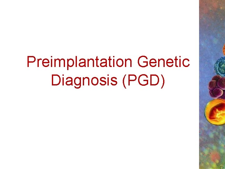 Preimplantation Genetic Diagnosis (PGD) 