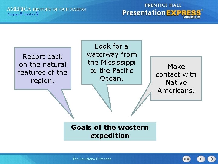 Chapter 9 Section 2 Report back on the natural features of the region. Look