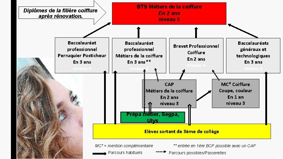 BTS Métiers de la coiffure En 2 ans niveau 5 Diplômes de la filière