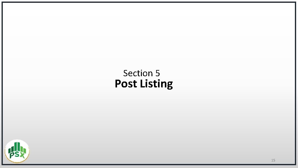 Section 5 Post Listing 15 