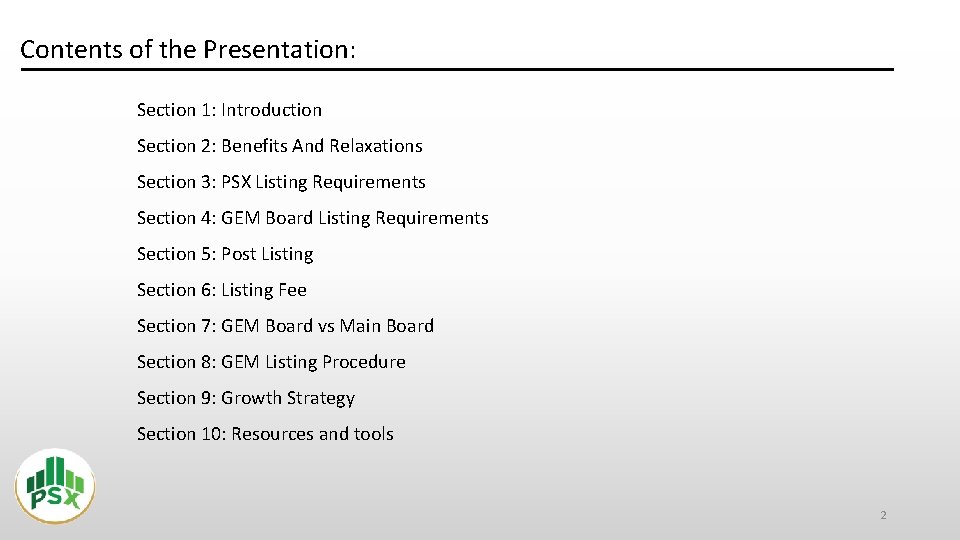 Contents of the Presentation: Section 1: Introduction Section 2: Benefits And Relaxations Section 3: