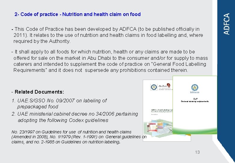  2 - Code of practice - Nutrition and health claim on food -