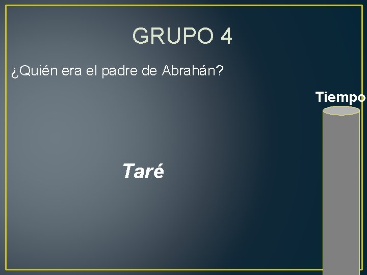 GRUPO 4 ¿Quién era el padre de Abrahán? Tiempo Taré 