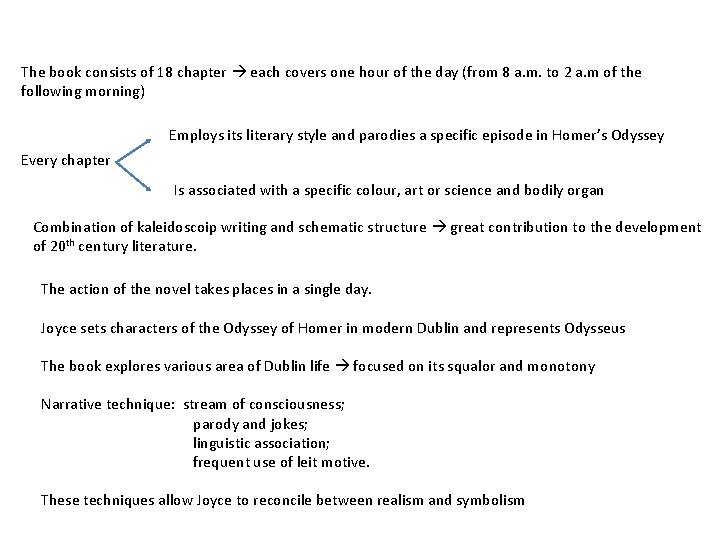 The book consists of 18 chapter each covers one hour of the day (from