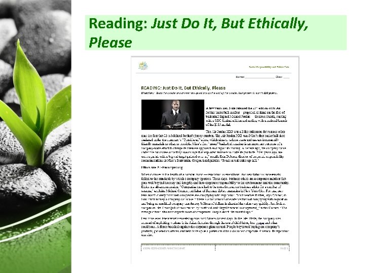 Reading: Just Do It, But Ethically, Please 