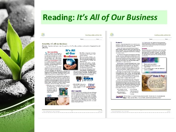 Reading: It’s All of Our Business 