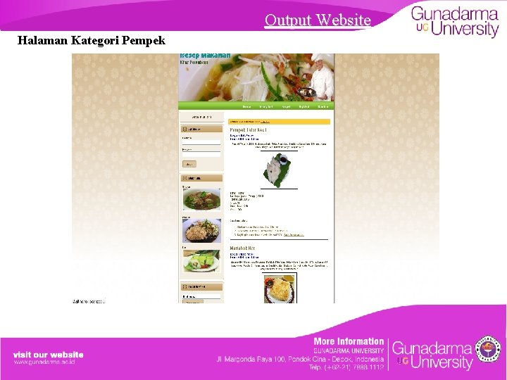 Output Website Halaman Kategori Pempek 