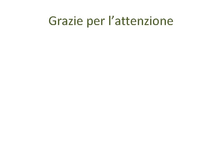 Grazie per l’attenzione 