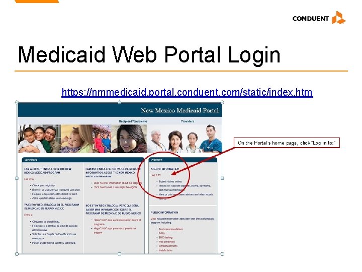 Medicaid Web Portal Login https: //nmmedicaid. portal. conduent. com/static/index. htm 
