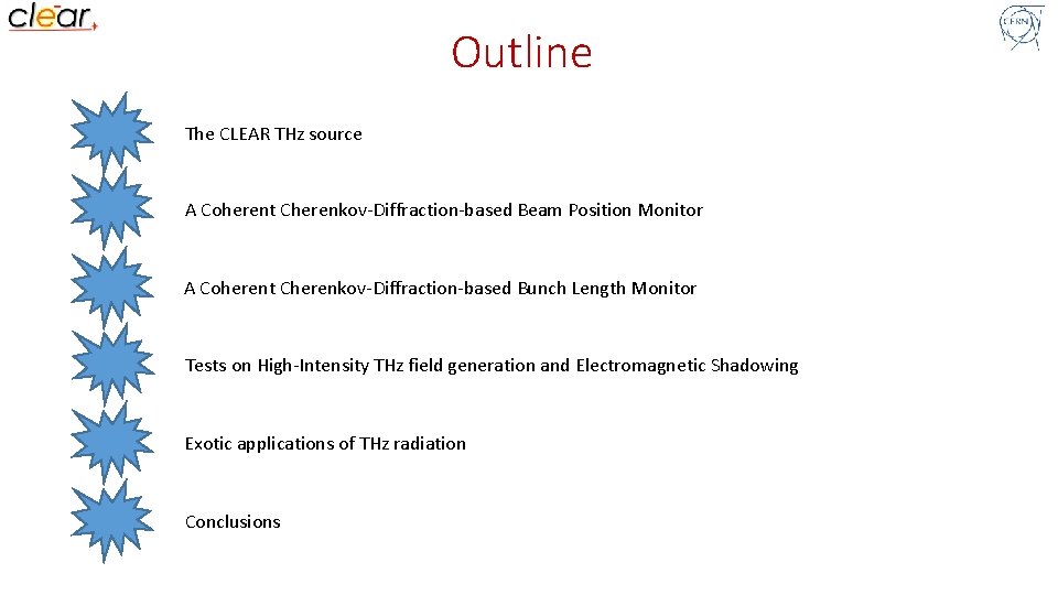 Outline The CLEAR THz source A Coherent Cherenkov-Diffraction-based Beam Position Monitor A Coherent Cherenkov-Diffraction-based