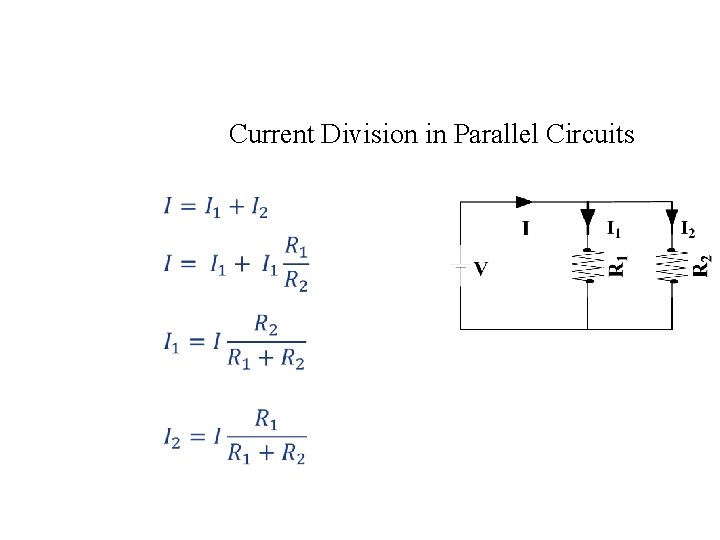 Current Division in Parallel Circuits 