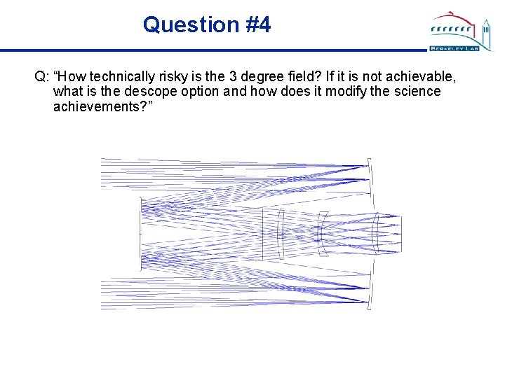 Question #4 Q: “How technically risky is the 3 degree field? If it is