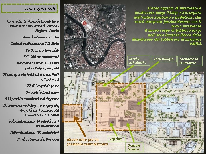 Dati generali L’area oggetto di intervento è localizzata lungo l’Adige ed occupata dall’antica struttura