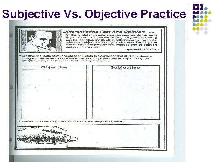 Subjective Vs. Objective Practice 