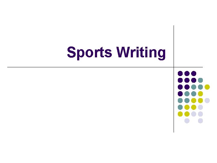 Sports Writing 