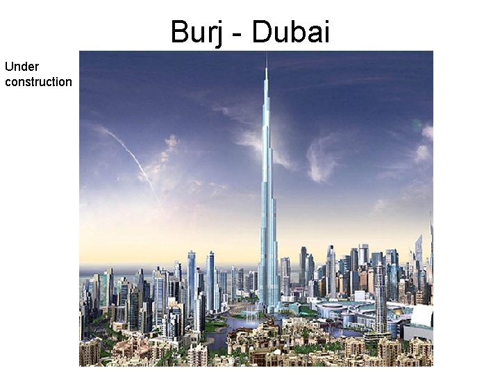 Burj - Dubai Under construction Burj - Dubai Under construction