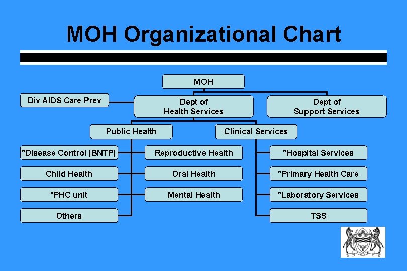 MOH Organizational Chart MOH Div AIDS Care Prev Dept of Health Services Public Health MOH Organizational Chart MOH Div AIDS Care Prev Dept of Health Services Public Health