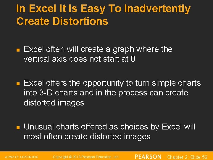 In Excel It Is Easy To Inadvertently Create Distortions n n n Excel often