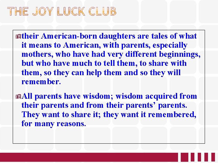 their American-born daughters are tales of what it means to American, with parents, their American-born daughters are tales of what it means to American, with parents,