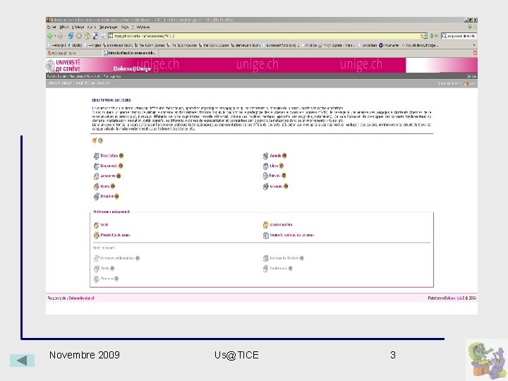 Novembre 2009 Us@TICE 3 