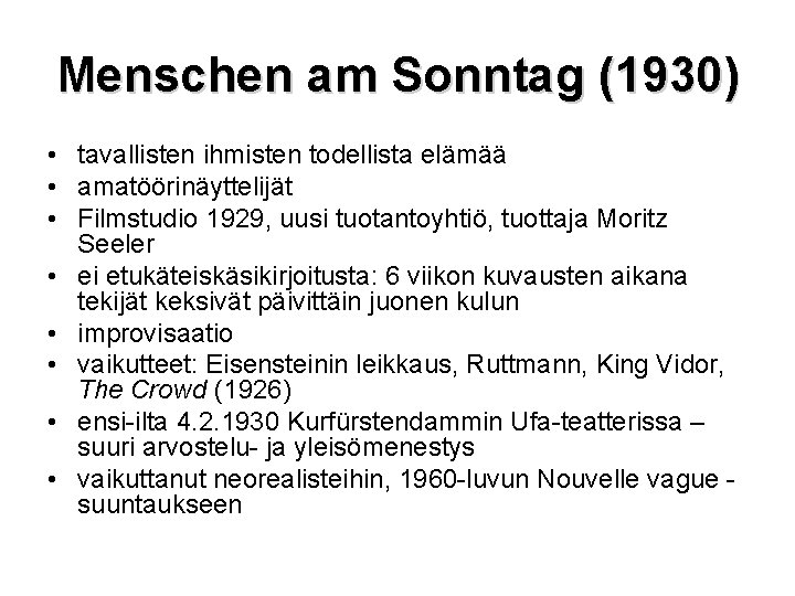 Menschen am Sonntag (1930) • tavallisten ihmisten todellista elämää • amatöörinäyttelijät • Filmstudio 1929,