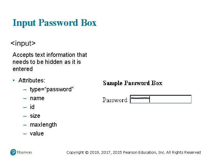 Input Password Box Accepts text information that needs to be hidden as it is