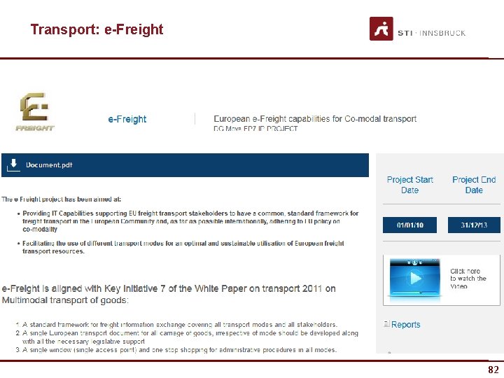 Transport: e-Freight 82 