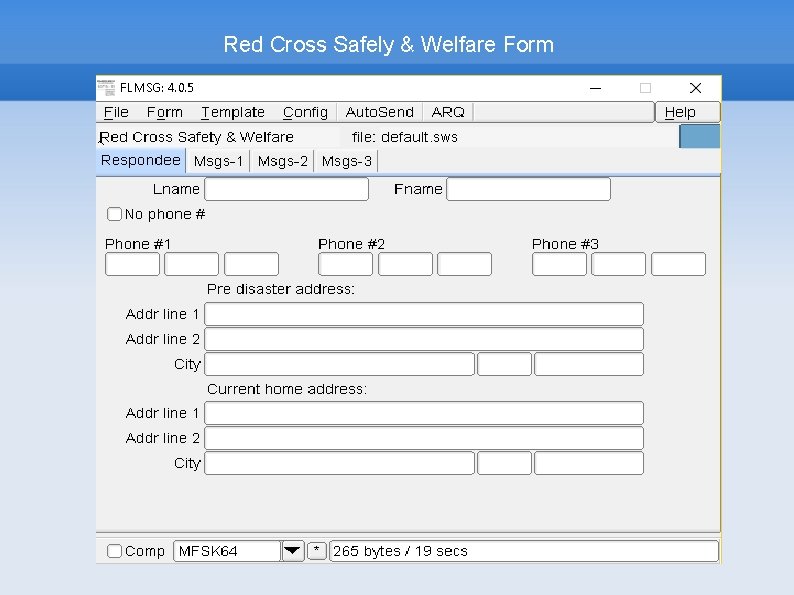 Red Cross Safely & Welfare Form 