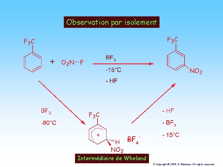 Observation par isolement Intermédiaire de Wheland 15 Copyright© 2000, D. Blondeau. All rights reserved.