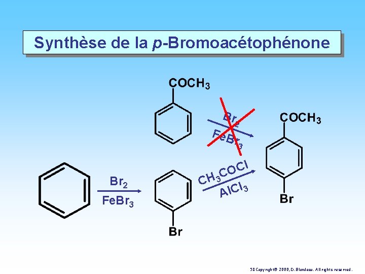 Synthèse de la p-Bromoacétophénone Br Fe. B Br 2 Fe. Br 3 2 r