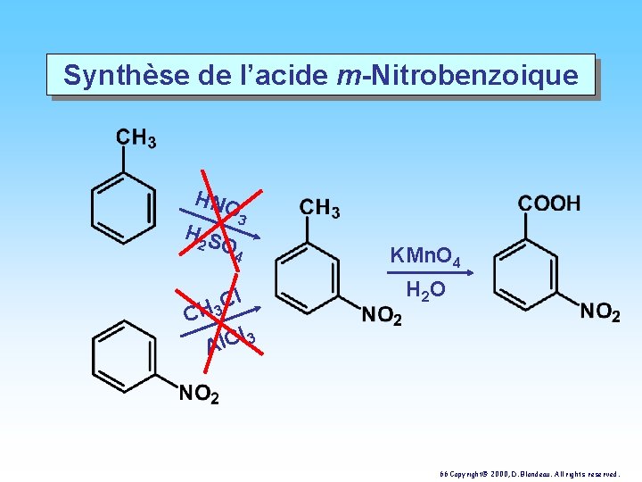 Synthèse de l’acide m-Nitrobenzoique HNO H 2 S 3 O 4 C l H