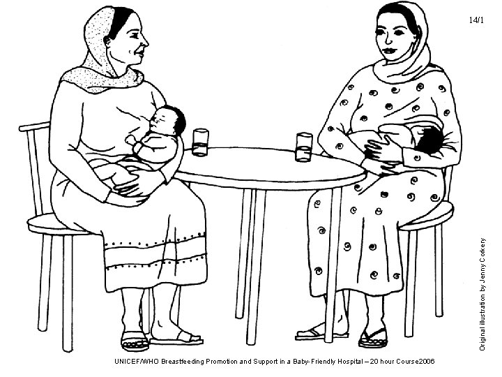 Original illustration by Jenny Corkery 14/1 UNICEF/WHO Breastfeeding Promotion and Support in a Baby-Friendly Original illustration by Jenny Corkery 14/1 UNICEF/WHO Breastfeeding Promotion and Support in a Baby-Friendly