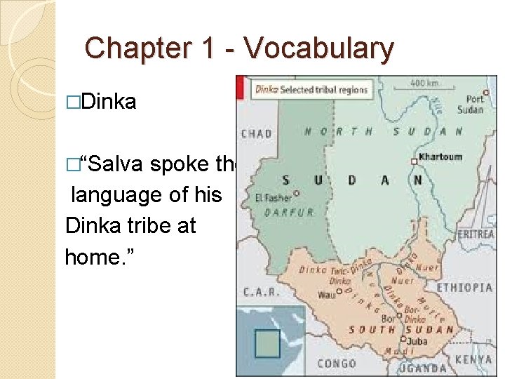 Chapter 1 - Vocabulary �Dinka �“Salva spoke the language of his Dinka tribe at