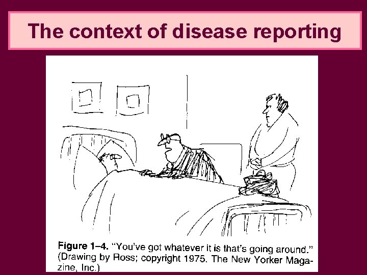 The context of disease reporting 