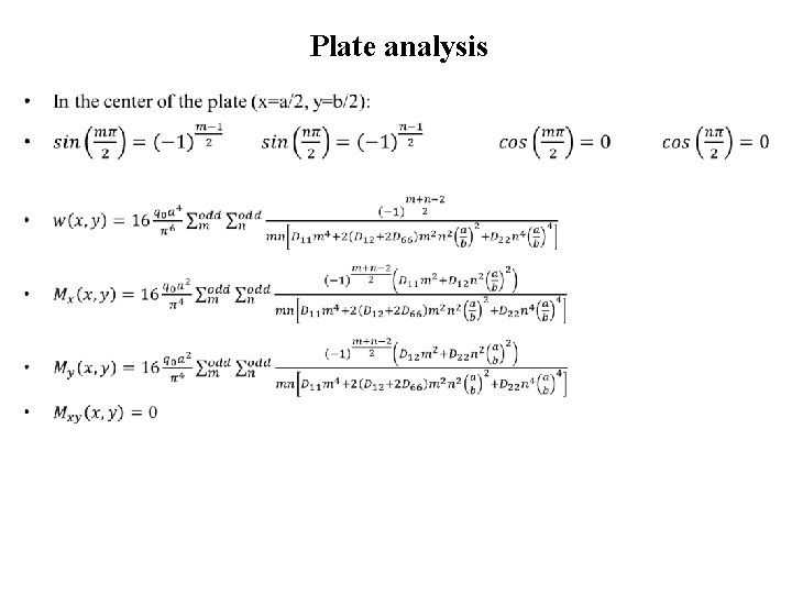 Plate analysis • 