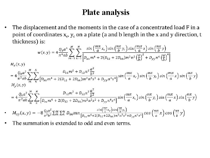 Plate analysis • 