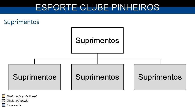 ESPORTE CLUBE PINHEIROS Suprimentos Diretoria Adjunta Geral Diretoria Adjunta Assessoria Suprimentos 